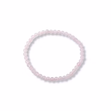 Rosenkvarts armband – kristallpärlor 4 mm