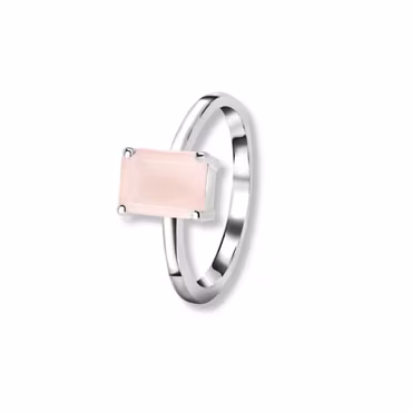 Rosenkvarts ring - rektangulär kristall
