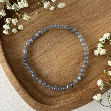 Labradorit armband – fasettslipad kristall 4 mm