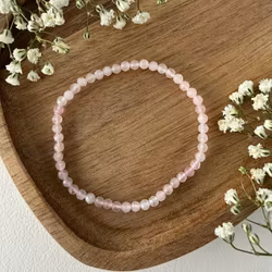 Rosenkvarts armband – fasettslipad kristall 4 mm