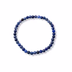 Sodalit armband – kristallpärlor 4 mm