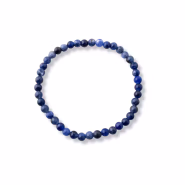 Sodalit armband – kristallpärlor 4 mm
