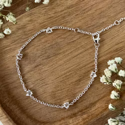 Bergskristall armband – hjärtformade kristaller