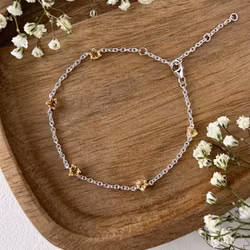 Citrin armband – hjärtformade kristaller