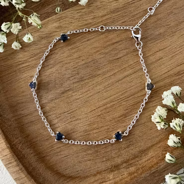 Labradorit armband – hjärtformade kristaller