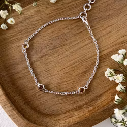 Citrin armband – tre små kristaller