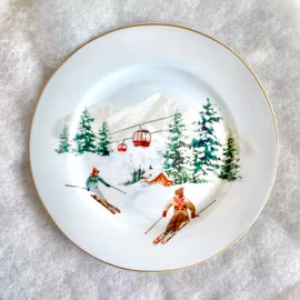 Assietter 4-pack ”Skiing”