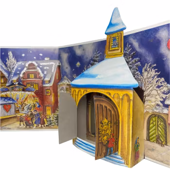 Adventskalender utvikbar 3D kyrka 1956