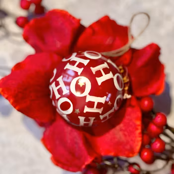 Öppningsbar julgranskula metall Emma Bridgewater HO HO HO