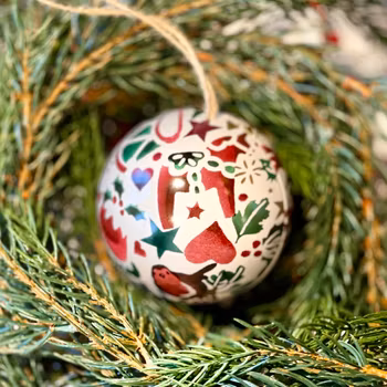 Öppningsbar julgranskula metall Emma Bridgewater DALAHÄST