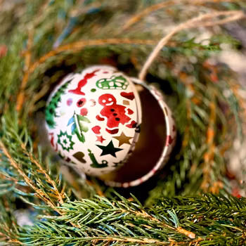 Öppningsbar julgranskula metall Emma Bridgewater DALAHÄST
