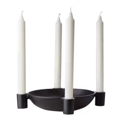 Adventsljusstake svart