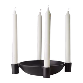 Adventsljusstake svart