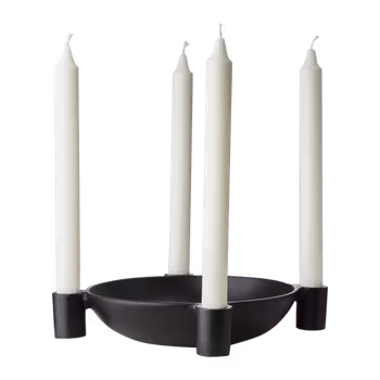Adventsljusstake svart