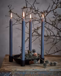 Adventsljusstake svart