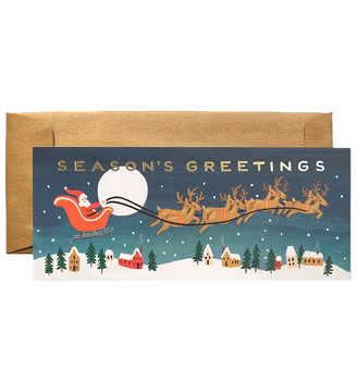 Julkort Tomtens släde