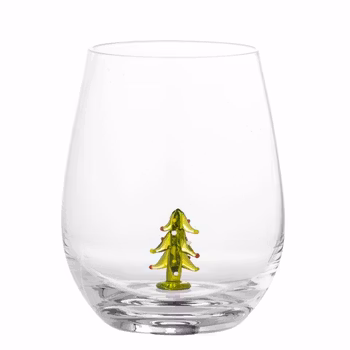 Glas med julgran