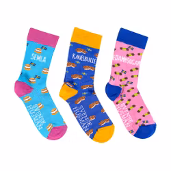 Strumpor 3-pack Fika presentbox stl. 36-40