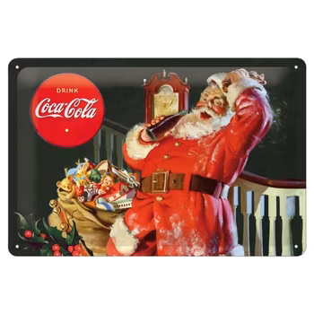 Plåtskylt "Coca Cola" tomte 20x30 cm