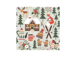Servett ”Winter cabin”