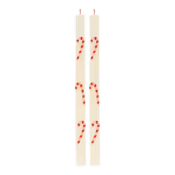 2-pack ljus "Polkagris"