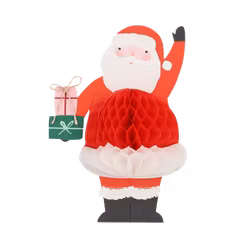 Julkort tomte med honeycomb