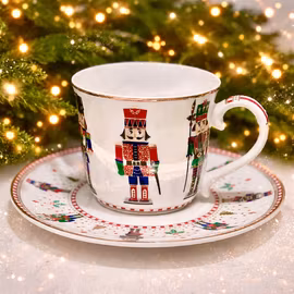 Kopp med fat ”Nötknäppare”