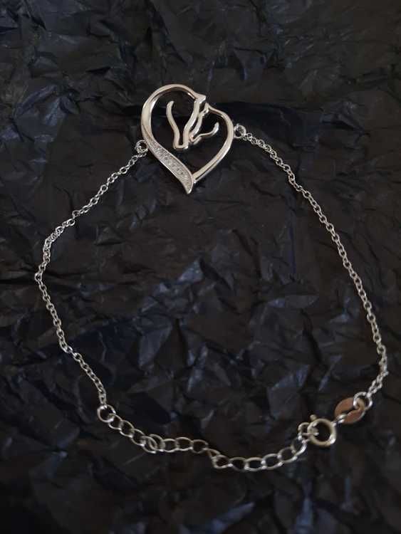 Armband Hjärta, äkta silver