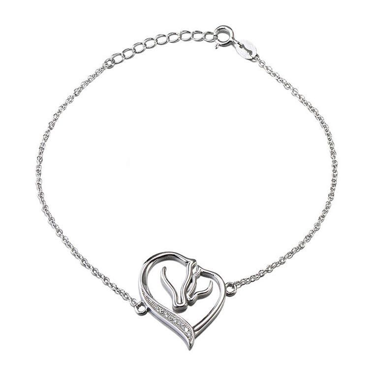 Armband Hjärta, äkta silver