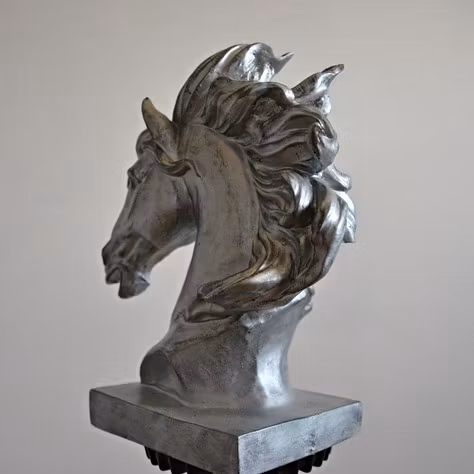 Hästhuvud, silver