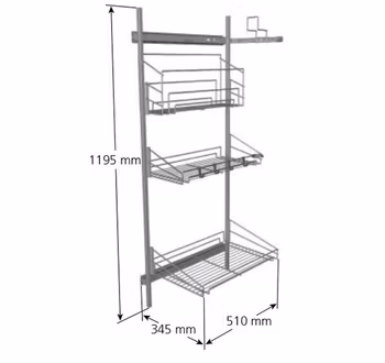 Pelly kosteskapsuttrekk m/3 kurver
