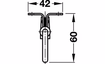 Garderobestang uttrekkbar 410mm