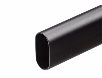 Garderoberør OVAL Ø30x15x07mm sort RAL 9005 (L=3meter)