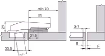 Blum"stollen" CLIP top.Inserta.79T9590B