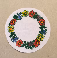Duk, blomkrans