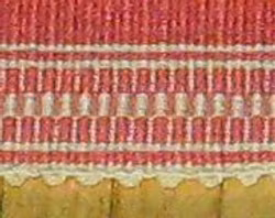 Ripsmatta rosa, ca 150 mm lång