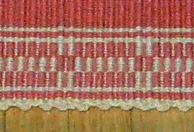 Ripsmatta rosa, ca 225 mm lång