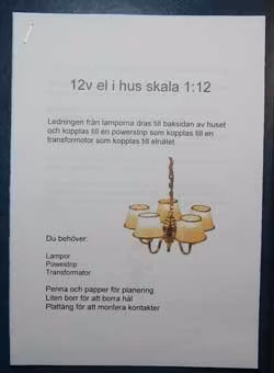 Arbetshäfte, el i dockskåp 12V
