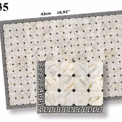 Marmorgolv "vitt" med ruta, nr 35