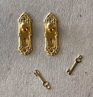Dörrhandtag, 2 st med rund knopp