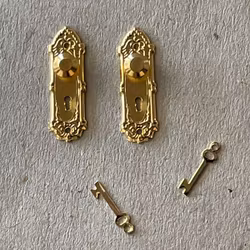 Dörrhandtag, 2 st med rund knopp