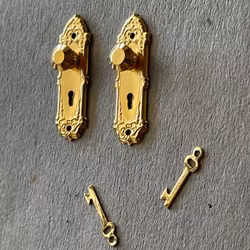 Dörrhandtag, 2 st med rund knopp