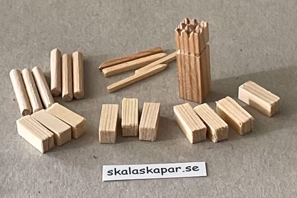 Kubbspel i trälåda