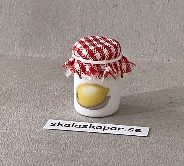 Porslinsburk, citron, 22 mm