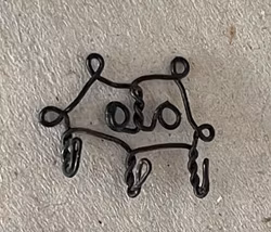 Luffarslöjd, väggkrok med tre krokar (nr2)