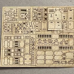 Möbler till lekrum nr 2 skala 1:144, byggsats