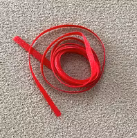 Satinband, rött, 3 mm