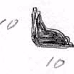 Taklist, ca 10 x 10 mm