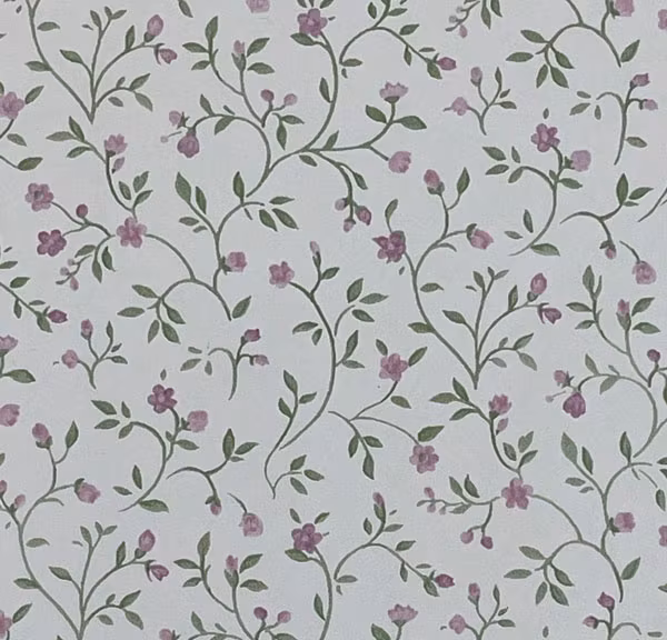 Tapet, cerise blommor