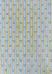 Tapet, gul, ca 19 x 26,5 cm, 3 ark